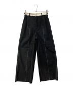 MAISON SPECIALメゾンスペシャル）の古着「Stitch Point Slacks　21232465810」｜ブラック