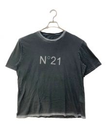 N°21（ヌメロヴェントゥーノ）の古着「ヴィンテージ加工ロゴTシャツ 23SU-F031-4203」｜ブラック