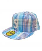 SUPREME×New Eraシュプリーム×ニューエラ）の古着「Metallic Plaid S Logo New Era」｜Light Blue