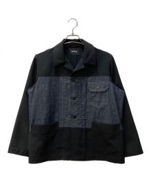 ZUCCA（ズッカ）の古着「デニムドッキングジャケット　Combined Denim　CZ42FD923」｜ブラック×インディゴ