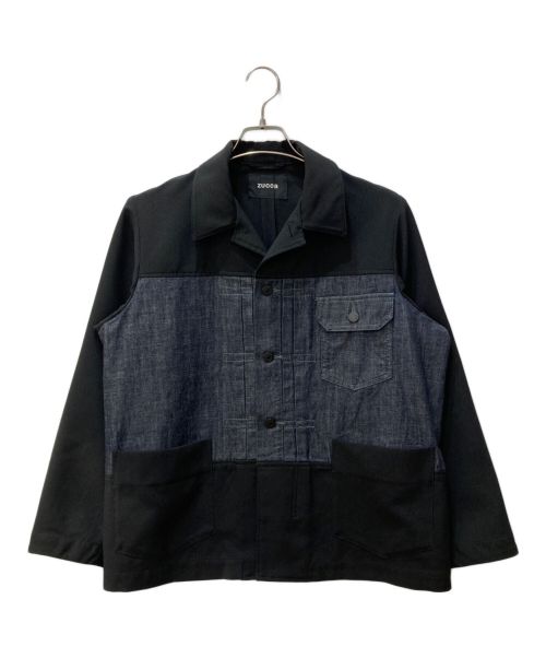 ZUCCA（ズッカ）ZUCCA (ズッカ) デニムドッキングジャケット　Combined Denim　CZ42FD923 ブラック×インディゴ サイズ:XSの古着・服飾アイテム