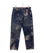 SUPREMEシュプリーム）の古着「Archive Denim Jacquard Regular Jean」｜ブルー