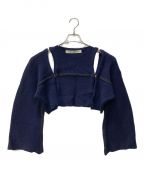 TARO HORIUCHIタロウホリウチ）の古着「cropped separate knit」｜ネイビー