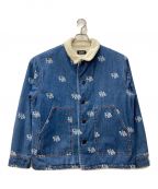 X-LARGEエックスラージ）の古着「LOGO DENIM BOA JACKET　01194503」｜ブルー