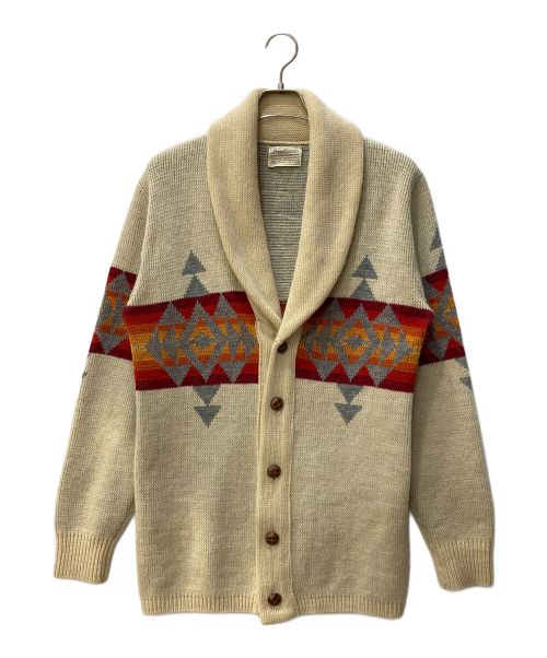 PENDLETON（ペンドルトン）PENDLETON (ペンドルトン) ショールカラーカーディガン アイボリー サイズ:Мの古着・服飾アイテム