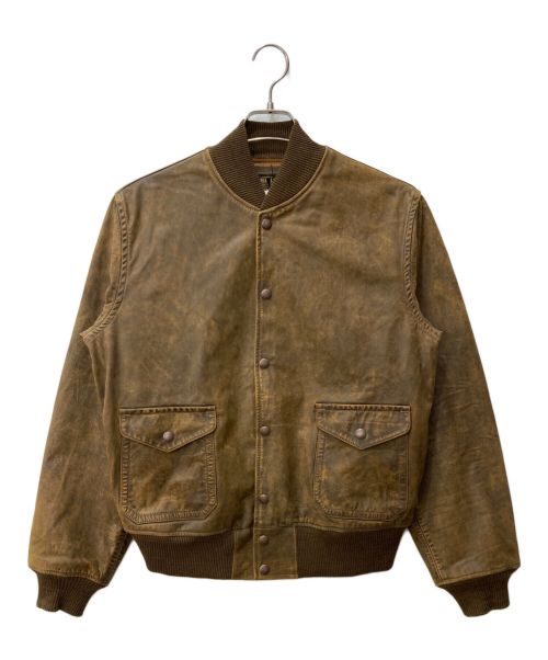 RRL（ダブルアールエル）RRL (ダブルアールエル) レザーブルゾン ブラウン サイズ:S/P 未使用品の古着・服飾アイテム