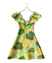 Kate Spade（ケイトスペード）の古着「ワンピース　cucumber floral flounce dress」｜マルチカラー