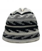 PACSパックス）の古着「WAVE Beanie」｜ホワイト×ブラック