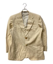 Burberry's（バーバリーズ）の古着「リネンシルク混２Bジャケット　BBE78-251-42」｜ベージュ