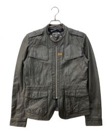 G-STAR RAW（ジースターロゥ）の古着「カウレザージャケット」｜ブラック