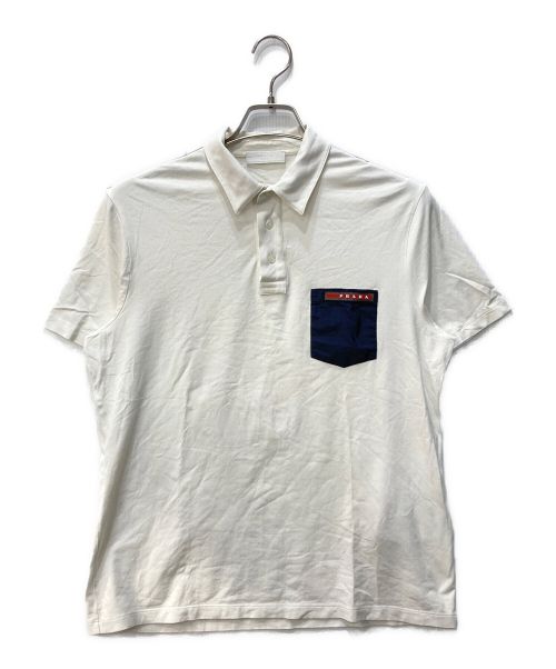 PRADA SPORTS（プラダスポーツ）PRADA SPORTS (プラダスポーツ) ポロシャツ ホワイト サイズ:Mの古着・服飾アイテム