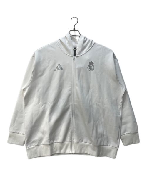 adidas（アディダス）adidas (アディダス) ジップパーカー ホワイト サイズ:3XL 未使用品の古着・服飾アイテム