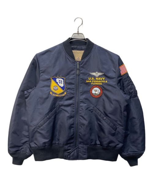 AVIREX（アヴィレックス）AVIREX (アヴィレックス) L-2 BLUE ANGLES F-14 ジャケット ネイビー サイズ:2XLの古着・服飾アイテム