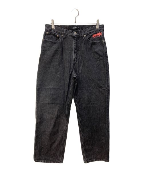 X-LARGE（エクストララージ）X-LARGE (エクストララージ) IT'S A LIVING DENIM PANTS ブラック サイズ:34INCHの古着・服飾アイテム