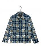 RRLダブルアールエル）の古着「Pattern Jacquard Overshirt NATURAL」｜ブルー