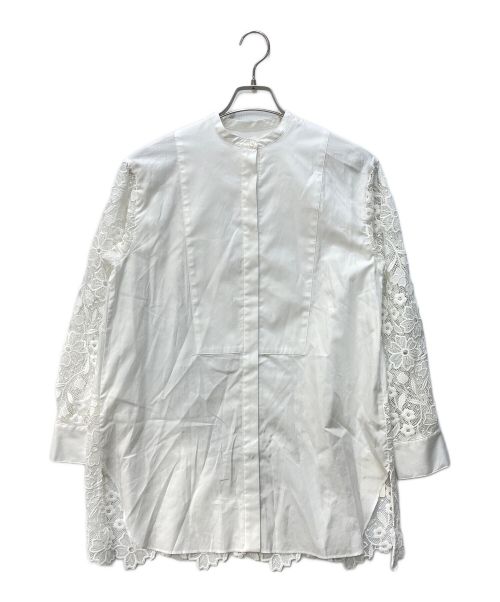 Demi-Luxe Beams（デミルクス ビームス）Demi-Luxe Beams (デミルクス ビームス) レース コンビ シャツ ホワイト サイズ:Sの古着・服飾アイテム