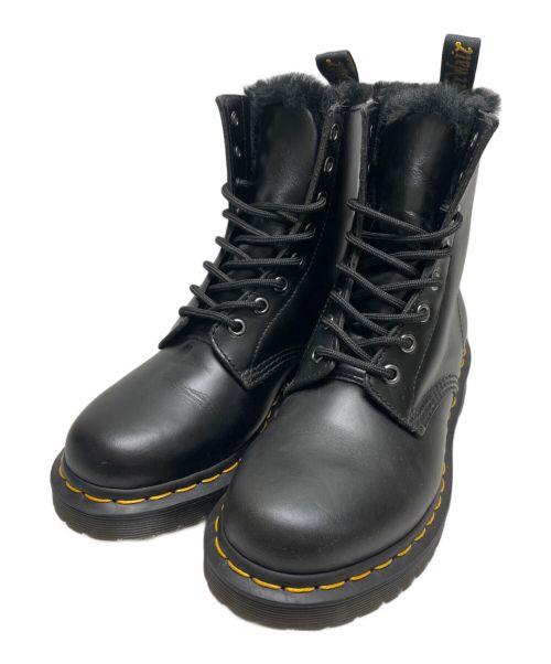 Dr.Martens（ドクターマーチン）Dr.Martens (ドクターマーチン) ファー8ホールレースアップブーツ ブラック サイズ:UK:7の古着・服飾アイテム