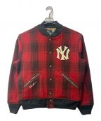 POLO RALPH LAURENポロ・ラルフローレン）の古着「YANKEES PLAID JACKET」｜レッド