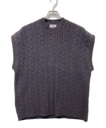 Phlannel（フランネル）の古着「Wool Yak Cable Knit Vest」｜パープル