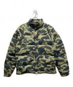 A BATHING APEアベイシングエイプ）の古着「1ST CAMO FULL-ZIP DOWN PARKA 1st カモ フルジップ ダウンジャケット」｜カーキ