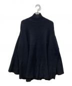 CLANEクラネ）の古着「2WAY CAPE KNIT TOPS」｜ブラック