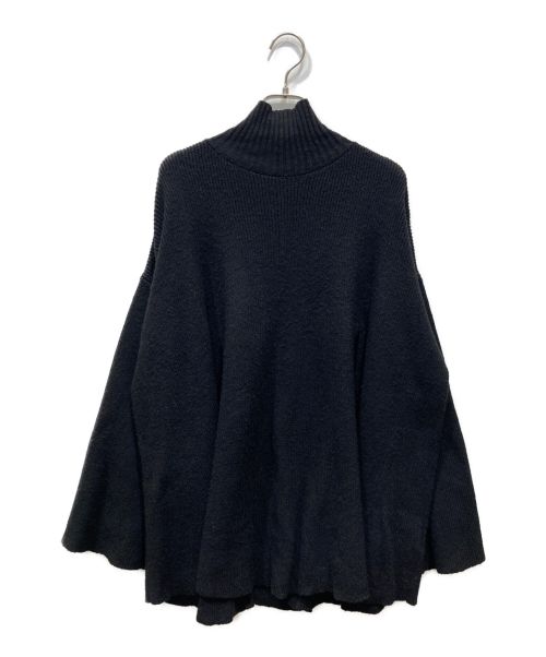 CLANE（クラネ）CLANE (クラネ) 2WAY CAPE KNIT TOPS ブラック サイズ:1の古着・服飾アイテム