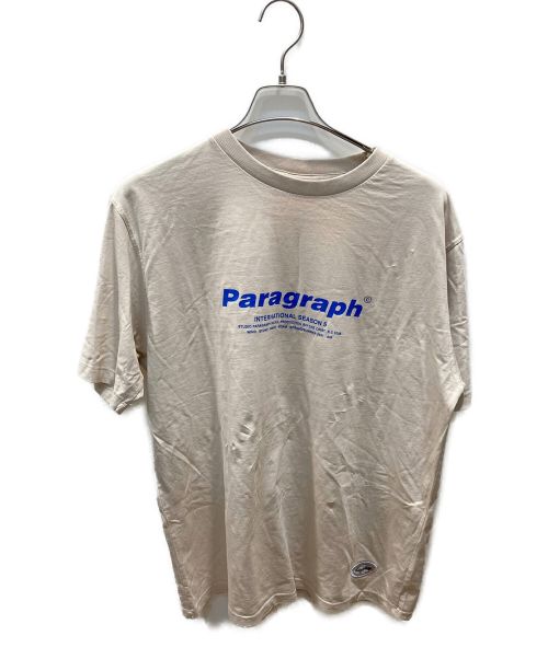 paragraph（パラグラフ）Paragraph (パラグラフ) ロゴTシャツ ベージュ サイズ:2の古着・服飾アイテム