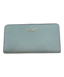 Kate Spade（ケイトスペード）の古着「ダーシー ラージ スリム バイフォールド ウォレット」｜スカイブルー