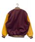 GAME SPORTSWEAR (ゲームスポーツウェア) WOOL LEATHER VARSITY JACKET ボルドー×イエロー サイズ:XL 未使用品：14800円