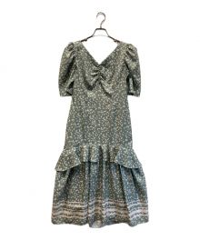 HER LIP TO（ハーリップトゥ）の古着「Floral printed Midi Dress」｜グリーン