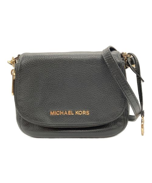 MICHAEL KORS（マイケルコース）MICHAEL KORS (マイケルコース) スモールフラップクロスボディバッグ ブラックの古着・服飾アイテム