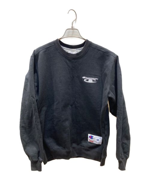 SUPREME（シュプリーム）Supreme (シュプリーム) Champion (チャンピオン) 3D Metallic Crewneck ブラック サイズ:Mの古着・服飾アイテム