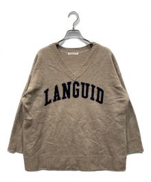 Plage（プラージュ）の古着「LANGUID logo ニット」｜ベージュ