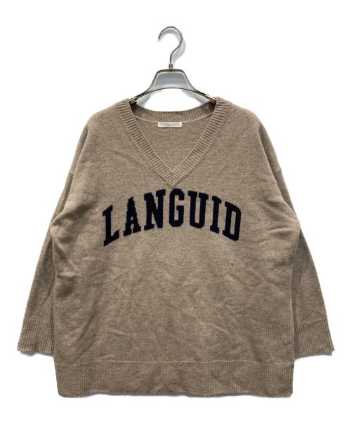 Plage（プラージュ）Plage (プラージュ) LANGUID logo ニット ベージュ サイズ:-の古着・服飾アイテム