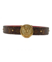 LOUIS VUITTON（ルイ ヴィトン）の古着「LVサークル リバーシブルブレスレット」｜ブラウン