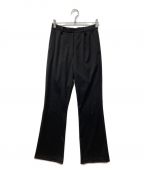 CLANEクラネ）の古着「CENTER PRESS BOOTCUT PANTS」｜ブラック