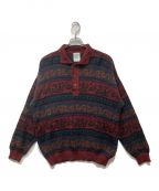 country knitwearカントリー ニットウェア）の古着「ニットポロシャツ」｜グリーン