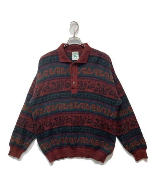 country knitwear（カントリー ニットウェア）country knitwear (カントリー ニットウェア) ニットポロシャツ グリーン サイズ:-の古着・服飾アイテム