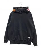 AVIREX×expansionアヴィレックス×エクスパンション）の古着「ICON HOODIE SWEAT」｜ブラック