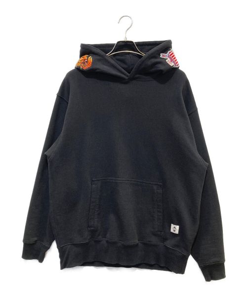 AVIREX（アヴィレックス）AVIREX (アヴィレックス) expansion (エクスパンション) ICON HOODIE SWEAT ブラック サイズ:Lの古着・服飾アイテム