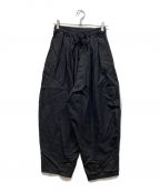 My Beautiful Landletマイビューティフルランドレット）の古着「SUPER 100s’ WOOL EASY WIDE PANTS」｜ブラック