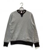 BARNSバーンズ）の古着「両Vガゼット CREW NECK SWEAT」｜グレー