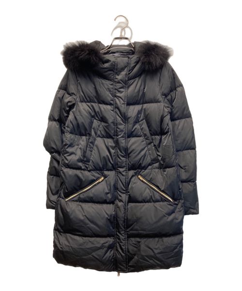 HERNO（ヘルノ）HERNO (ヘルノ) FOX FUR FOOD DOWN JACKET ブラック サイズ:38の古着・服飾アイテム