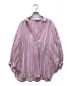 ne quittez pas（ヌキテパ）の古着「C.Voile Stripe Gather Blouse」｜パープル×レッド