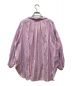 ne quittez pas (ヌキテパ) C.Voile Stripe Gather Blouse パープル×レッド サイズ:-：3980円