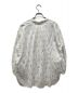 ne quittez pas (ヌキテパ) Cotton Voile Foil Print Gather Blouse ホワイト×ベージュ サイズ:-：6000円