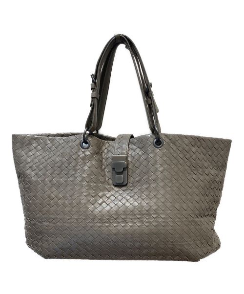 BOTTEGA VENETA（ボッテガベネタ）BOTTEGA VENETA (ボッテガベネタ) イントレチャート トートバッグ ブラウンの古着・服飾アイテム