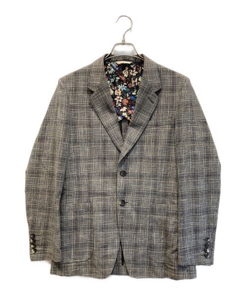 PAUL SMITH（ポールスミス）Paul Smith (ポールスミス) ミックスチェックパターン ジャケット グレー サイズ:Mの古着・服飾アイテム