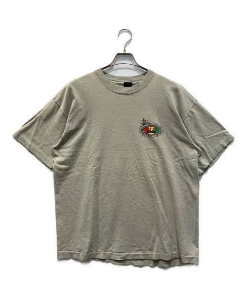 OLD STUSSY（オールドステューシー）OLD STUSSY (オールドステューシー) RASTA CROWN Tシャツ カーキ サイズ:XLの古着・服飾アイテム