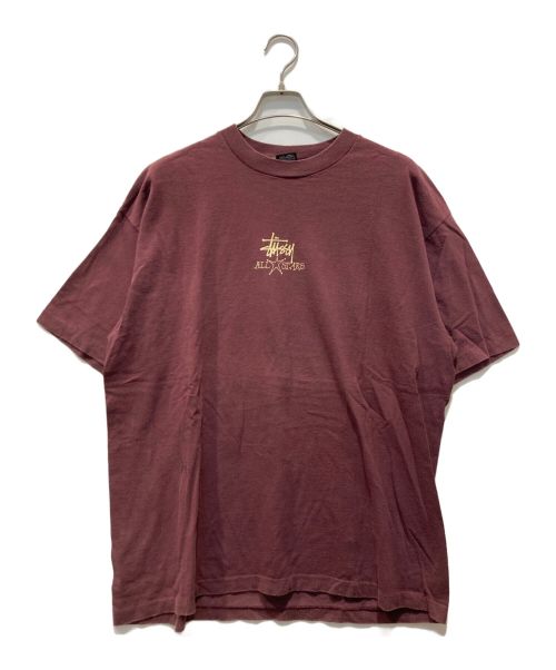 OLD STUSSY（オールドステューシー）OLD STUSSY (オールドステューシー) ALL STARS Tシャツ ボルドー サイズ:XXLの古着・服飾アイテム